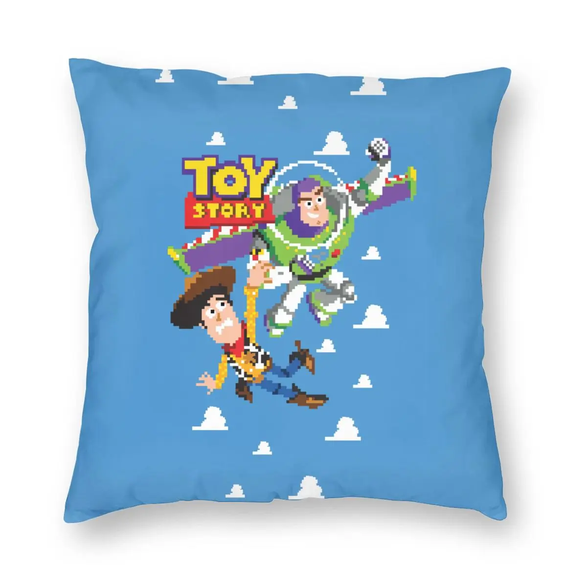 Toy Story 8Bit Woody And Buzz Pillowcase Soft Fabric Cushion Cover Gift Pillow Case Cover Home Drop Shipping 40X40cm