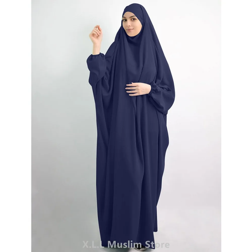 Eid Hooded Muslim Women Hijab Dress Prayer Garment Full Cover Dubai Turkish Ramadan Jilbab Abaya For Womens Islamic Clothes