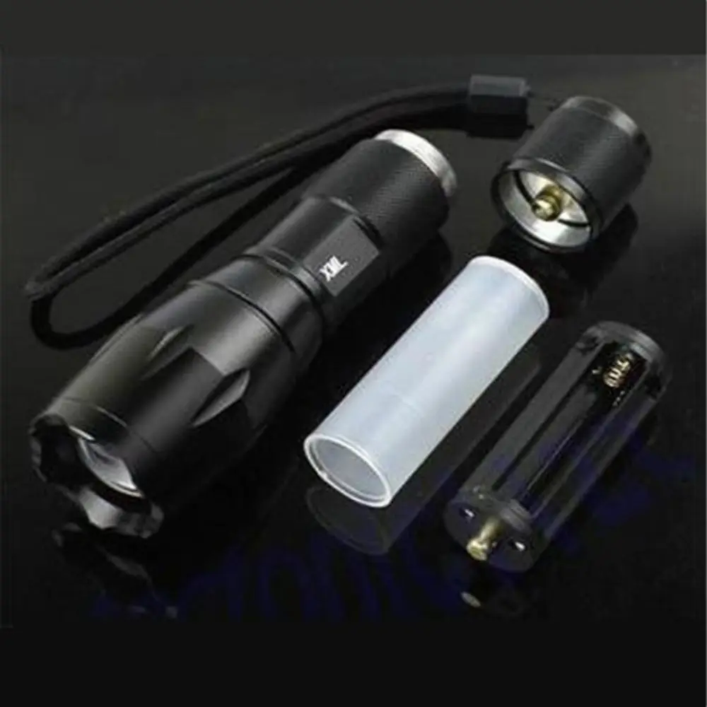 Practical E17 XML  LED Zoom Flashlight Waterproof Torch 3800Lm 5 Mode Bright For Outdoor Camping Hiking Durable