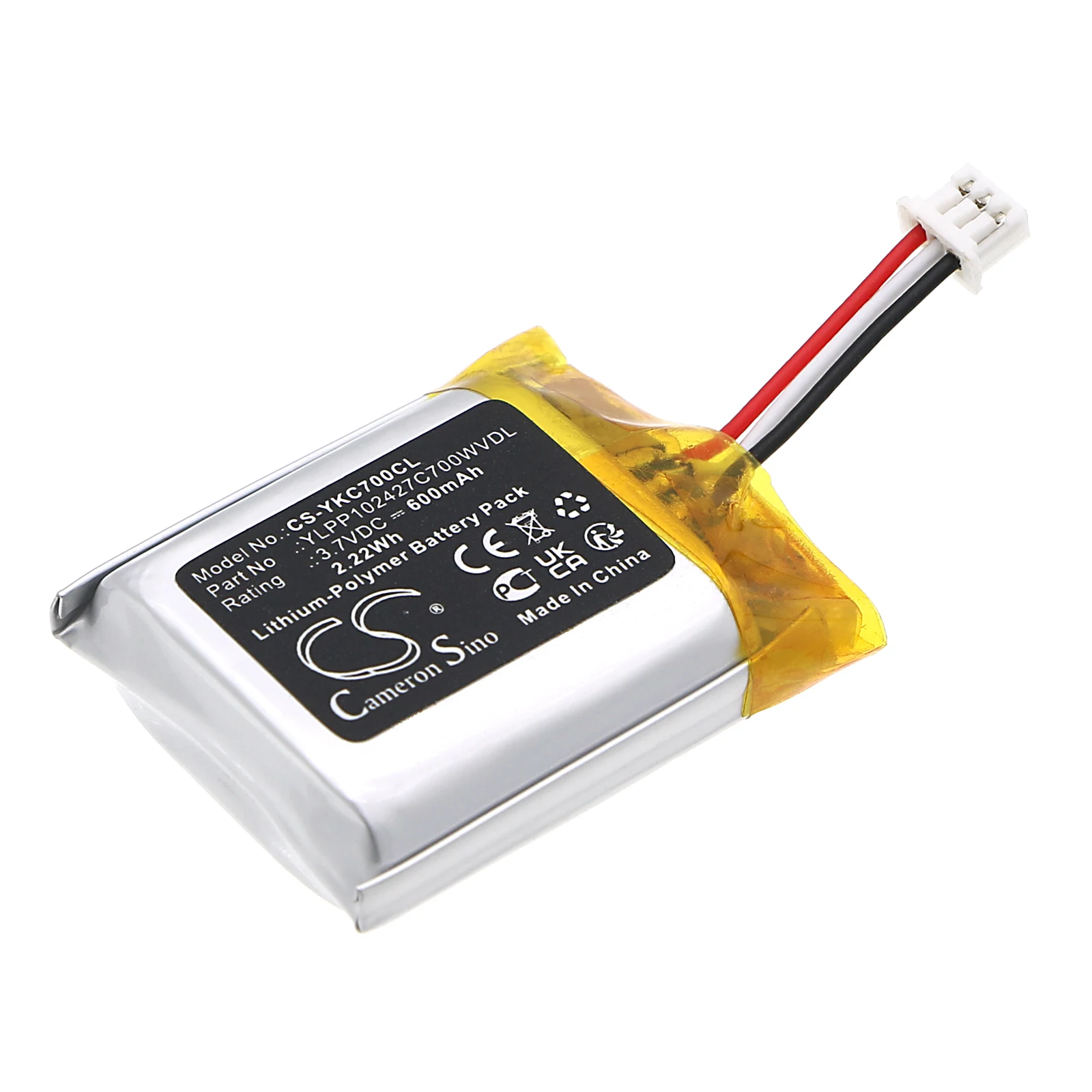 

CS Replacement Battery For Yealink CP700 YLPP102427C700WVDL 600mAh / 2.22Wh Communication & Conferencing