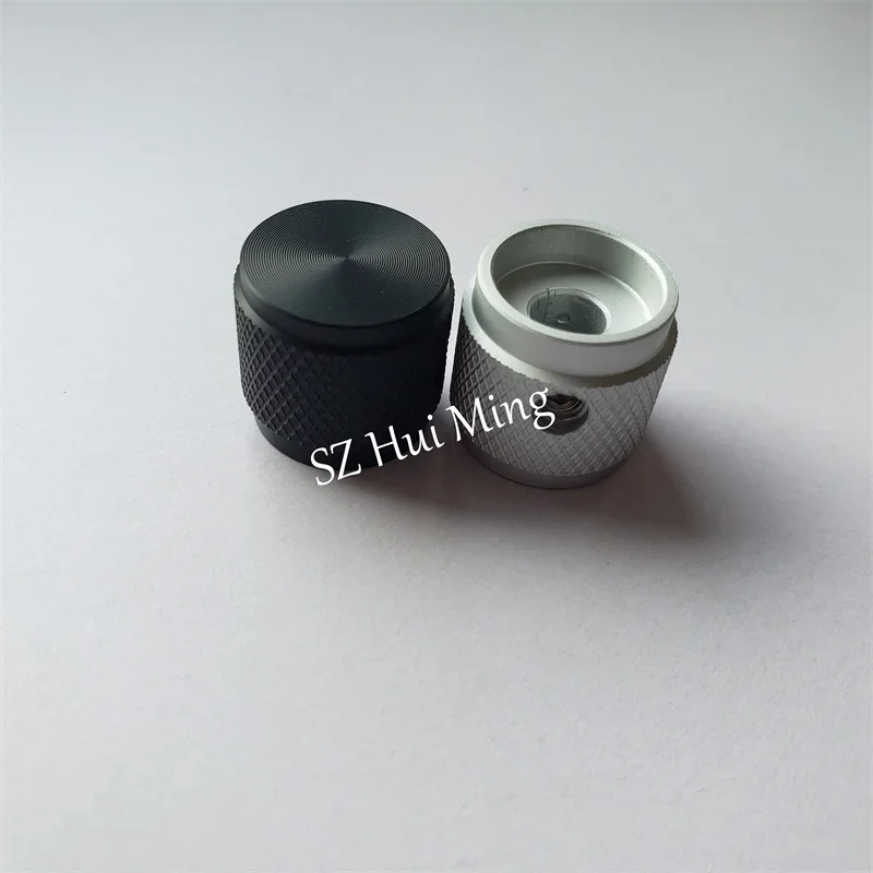 5pcs Aluminum Alloy Knob Black Solid potentiometer knobs Knurled 17*16mm cap Rotary cap Volume Switch Knobs HI-FI amplifier