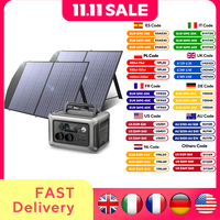 ALLPOWERS Solarpanel 100W 140W 200W Solar Energy Charger with LiFePo4 Battery 299Wh 600W Portable Power Station for Camping RV