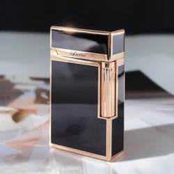 Derui 2024 Hot Selling Butane Gas Lighter Metal Windproof Bright Tone Compact Jet Engraved Men's Lighter Gift with Gift Box