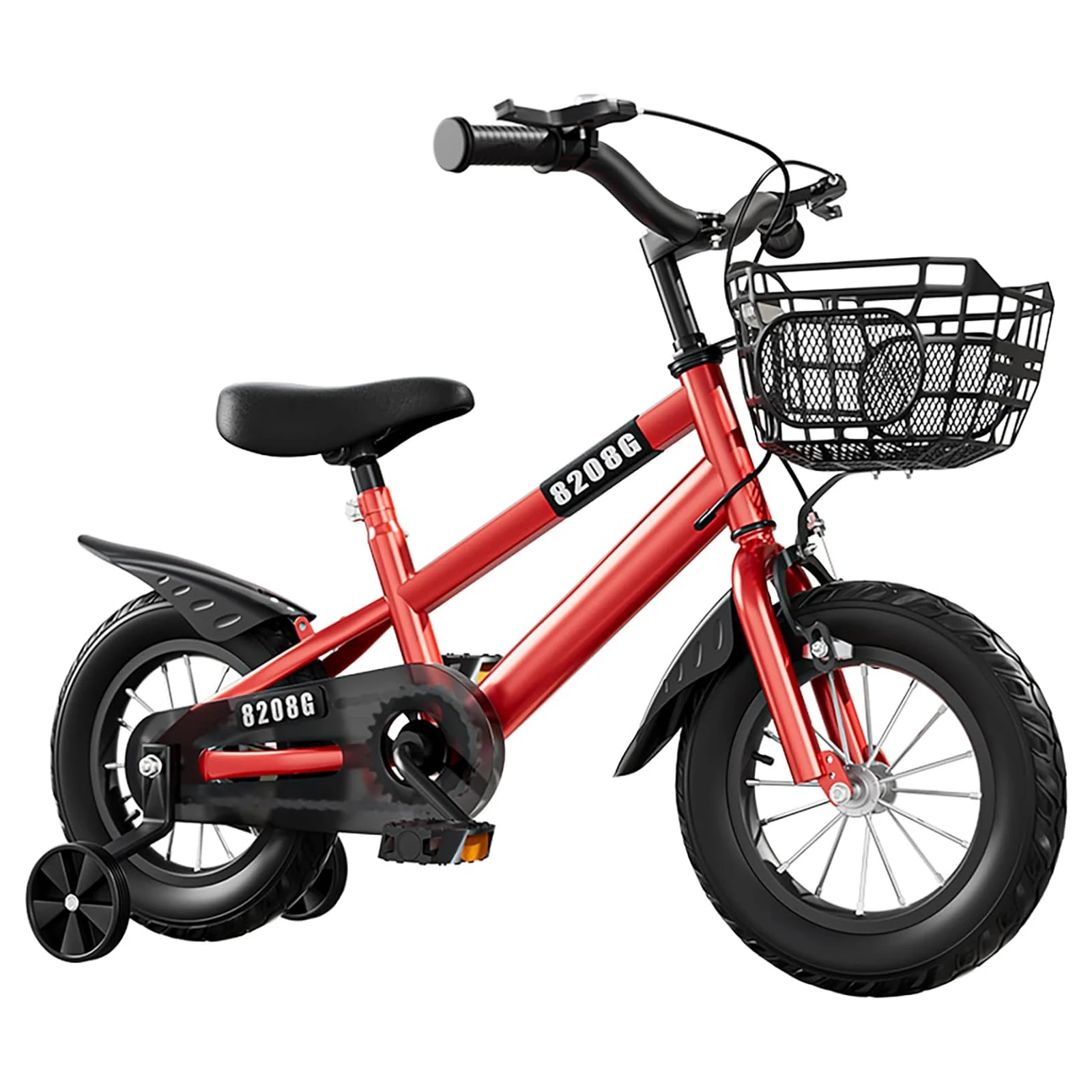 Kids Bike Bicycle for Girls Ages 3-7 Years with Training Wheels Basket Kids Bicycle 7601-B