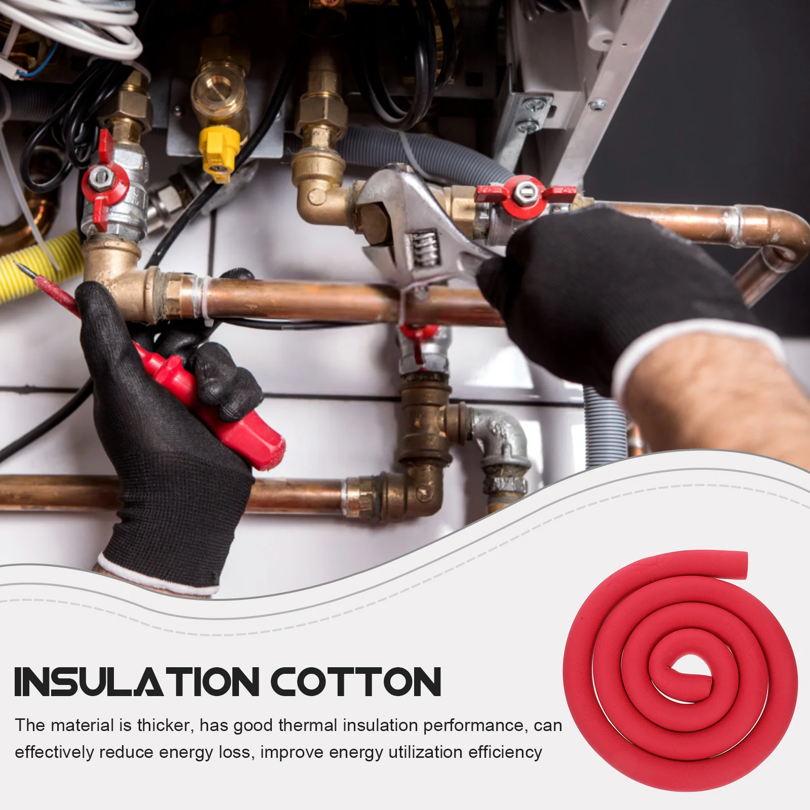 قطن عازل ذاتي اللصق من القطن الطبيعي السميك لأنابيب المياه Hvac عزل أنابيب الهواء