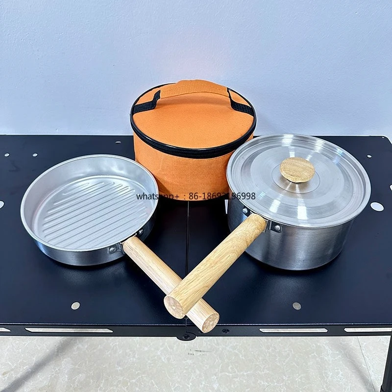 Outdoor 304 Stainless Steel Removable Travel Tableware Portable Camping Camping Cooking Water Tableware Set