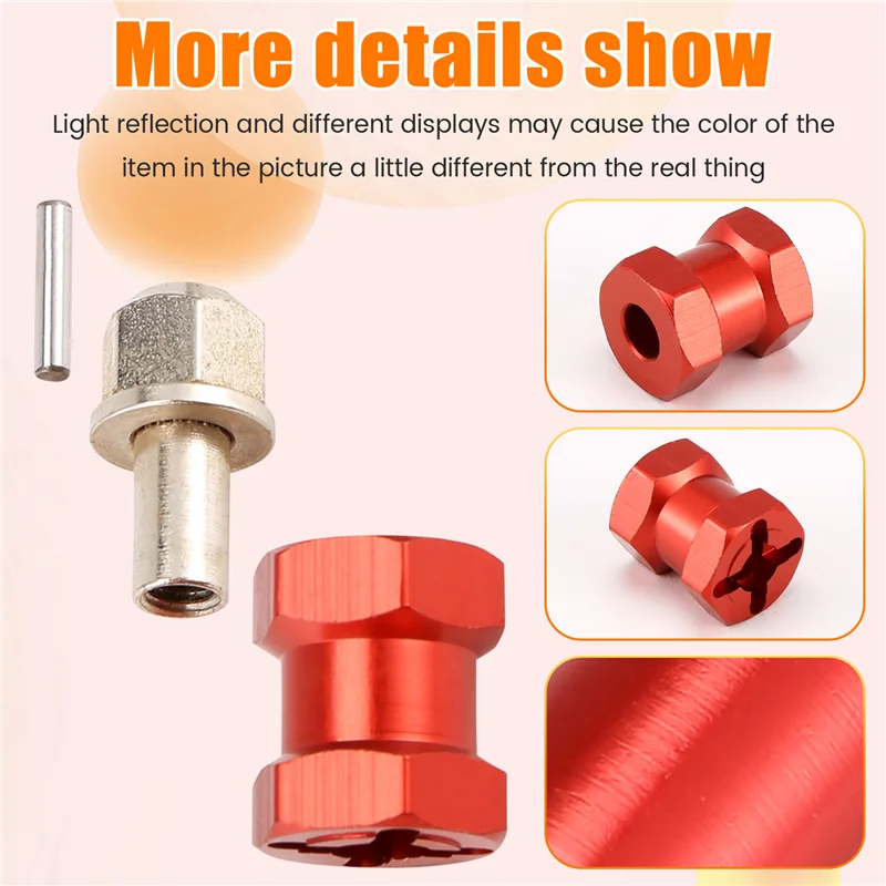 A003 4 шт. алюминиевый 12 мм шестигранный адаптер привода ступицы колеса удлинитель комбайна муфта для 1/10 RC автомобиля гусеничный SCX10 D90