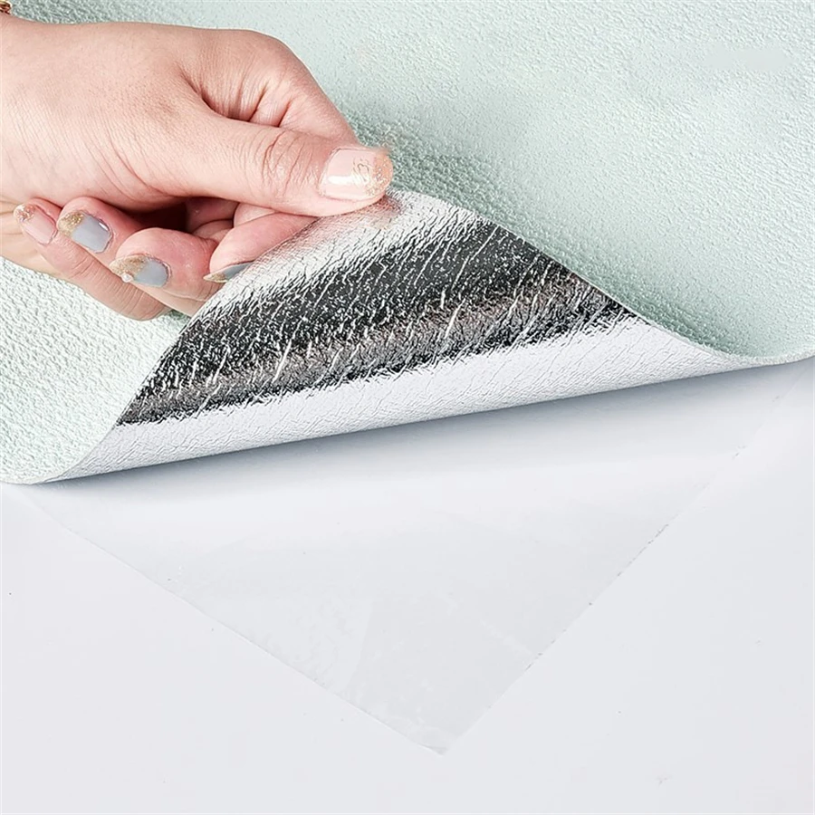 Self Adhesive 3D Panel Linen Wallpaper Foam Soundproof Waterproof 3D Diatom mud Wall Sticker modern simple Bedroom Wallpaper