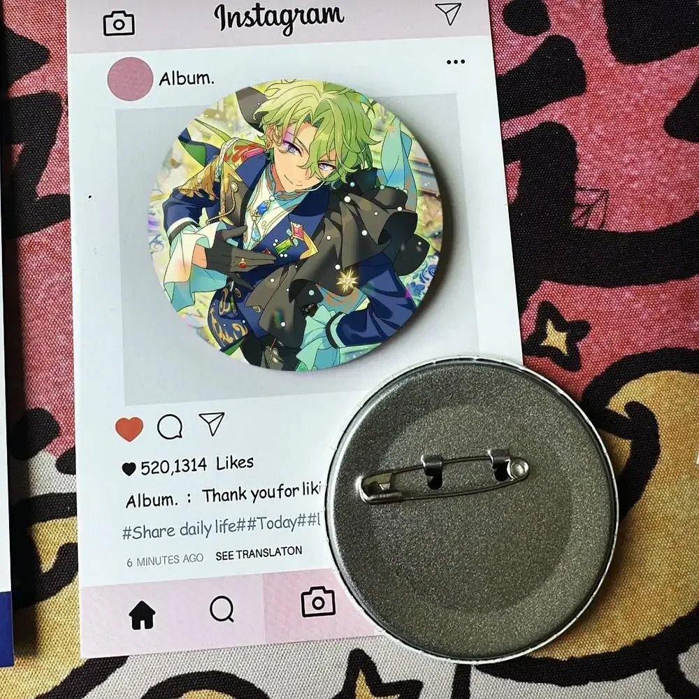 New Hot Game Ensemble Stars Idol Badges 25 32 44 58 75 mm Round Fans Collect Friends Gifts Brooch Souvenir