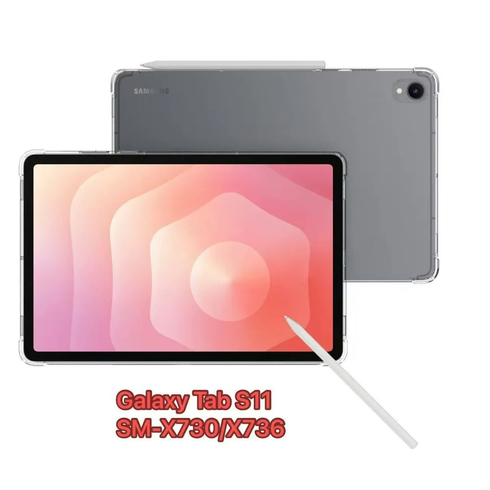

Прозрачный чехол для Samsung Galaxy Tab S11, 11 дюймов, 2025 г., утолщенная мягкая подушка безопасности, Funda 5G SM-X730/SM-X736 11 дюймов, чехол из ТПУ