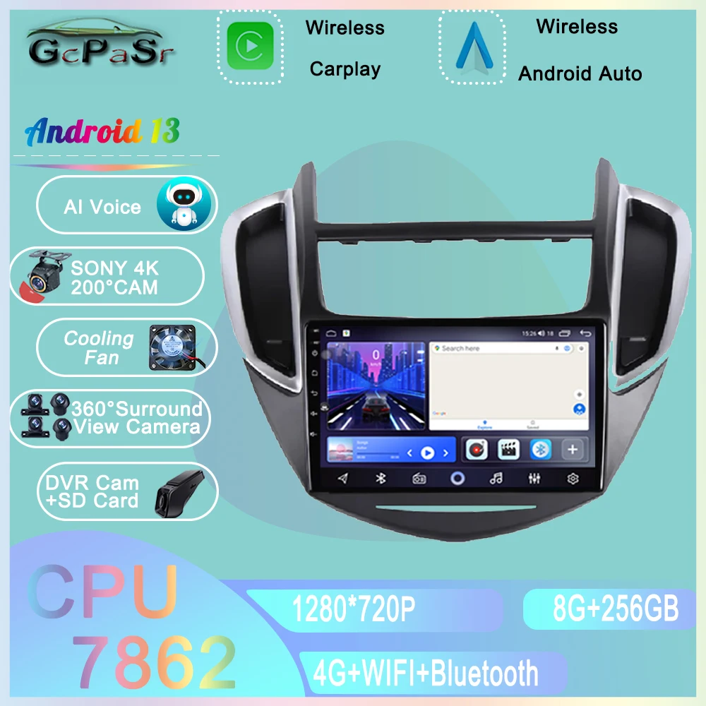 

Android 13 For Chevrolet Tracker 3 TRAX 2013 - 2015 Wireless Carplay Auto DSP RDS Multimedia Player GPS Navigation