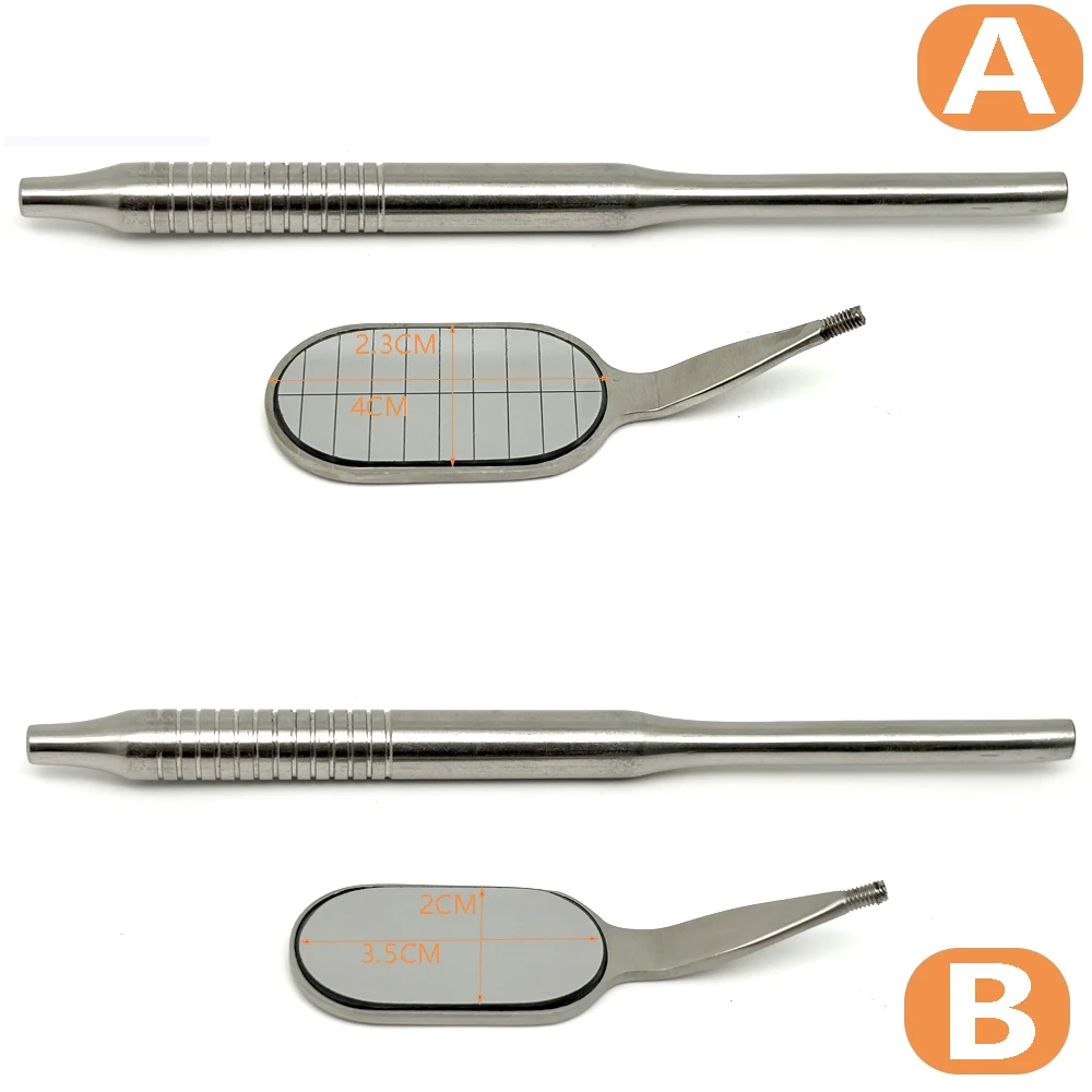 Dental High Quality Long shape Mouth Mirror Anti-fog Rhodium Mirrors Reflectors with Handle Oral Cleaning Tool