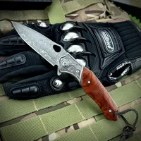 Hot Damascus Pocket Folding Knife Portable Kitchen Household Fruit Paring Knife Fine Household Paring Knife Food Knife Gifts