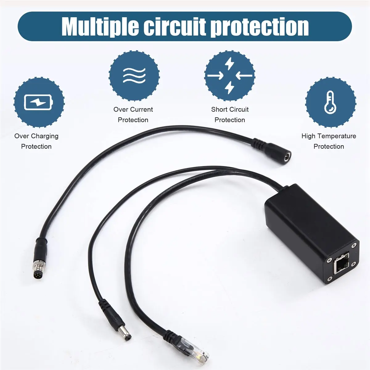 OKgood 25W 2.5G POE Splitter 48V to 12V IEEE 802.3af Power Ethernet Splitter Adapter for Security CCTV System Camera 24V