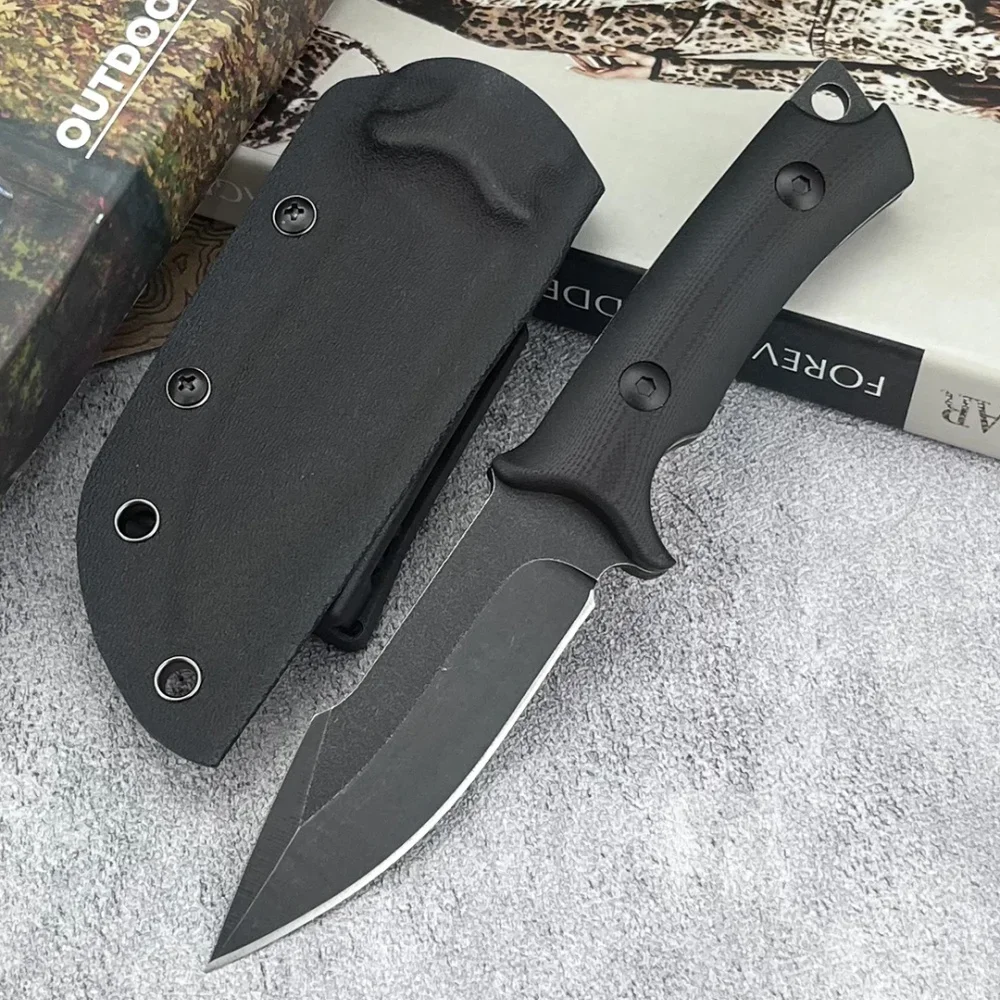 

Tactical Fixed Blade Knfie (with Sheath) High Hardness 8Cr13Mov Blade Sharp Cutting Hunting Tactical Knife Rescue EDC Tools