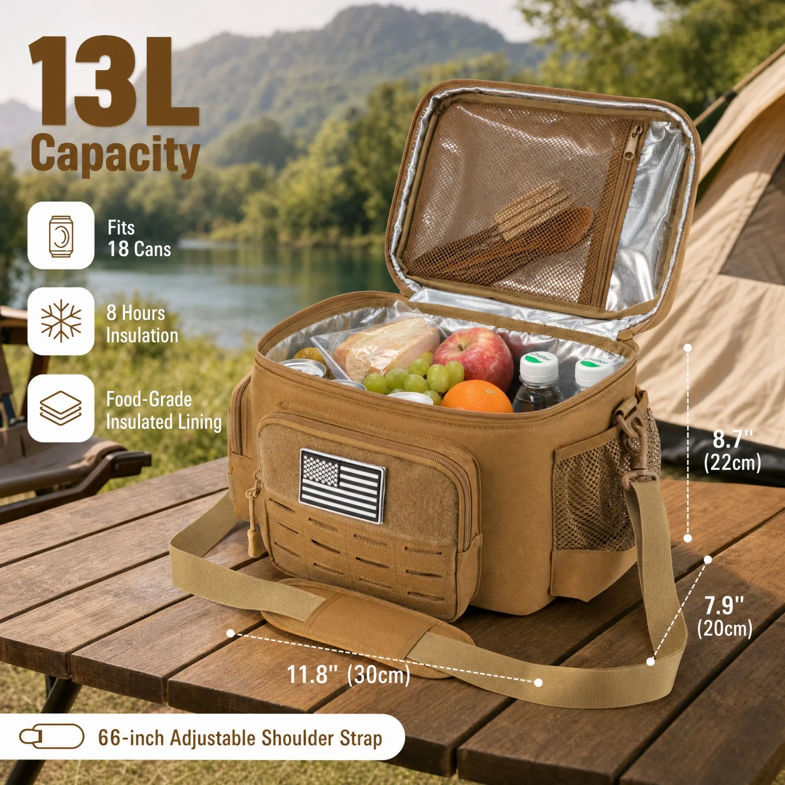 Bolsa térmica táctica de 13L p - Outdoor Hunting Gear Storage reseña y precio