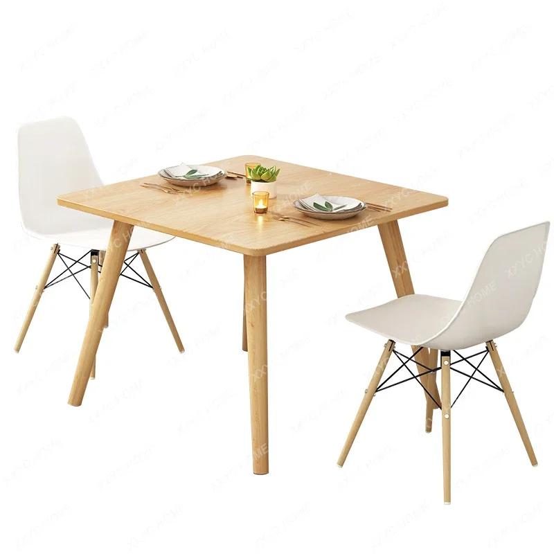 

Small Apartment Solid Wood Dining Tables and Chairs Set People space saving multifunctional furniture