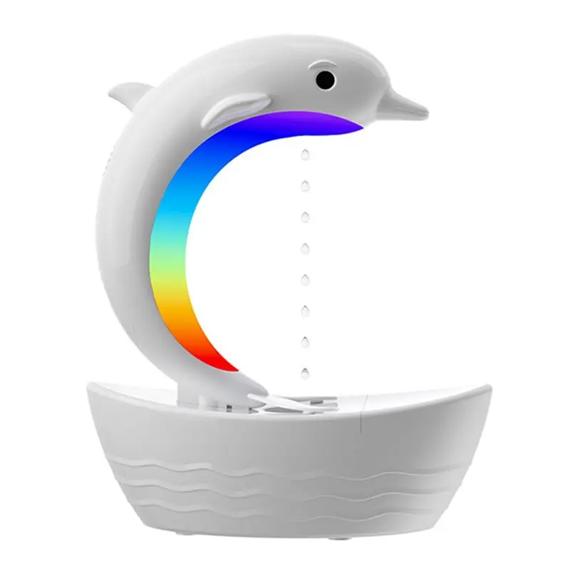 

AT14 Dolphin Water Droplet Humidifier Bluetooth Speaker, Light Tone Humidifier, Colorful Lights