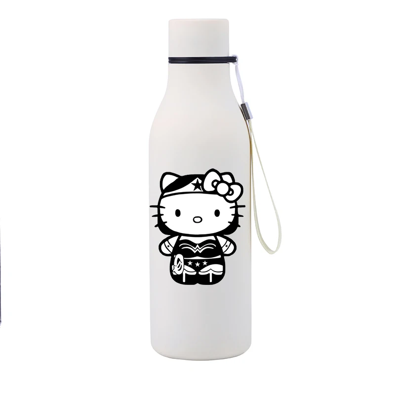 Nuova bottiglia isolata in acciaio inossidabile Kawaii sanhos da 550Ml Anime Kuromi My Melody Hellokittys tazza per acqua con isolamento freddo