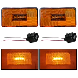 2Pcs 4LEDs Side Marker Lights For Scania 5 6 Series P R Cabs G T S Series Truck Accessory Sidelight With 2Pin Connector 2052119