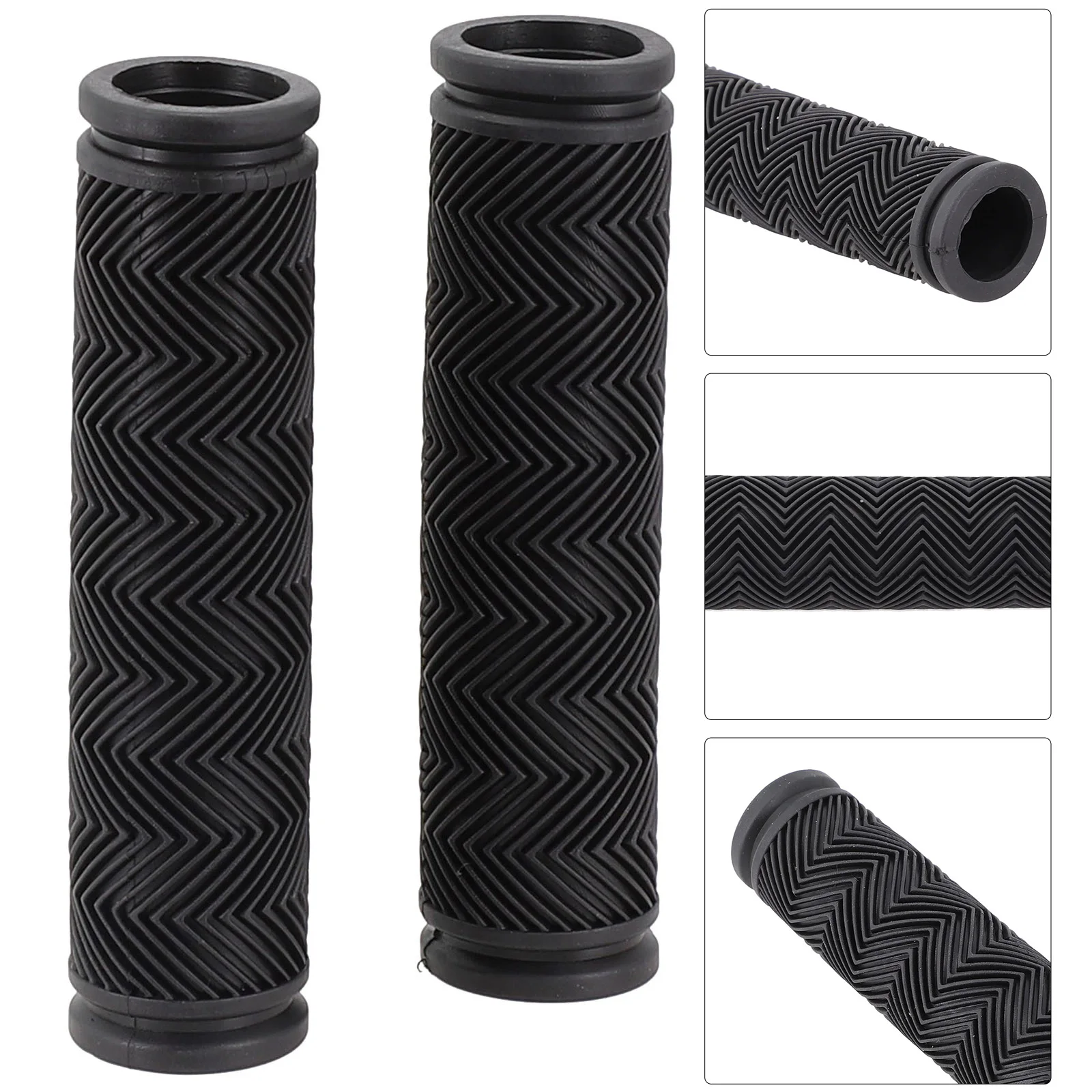 Bike Handlebar Grips Single Lock On Bicycle Handle Bar For Mountain MTB Beach Cruiser Scooter Folding Bike Soft Non-Slip