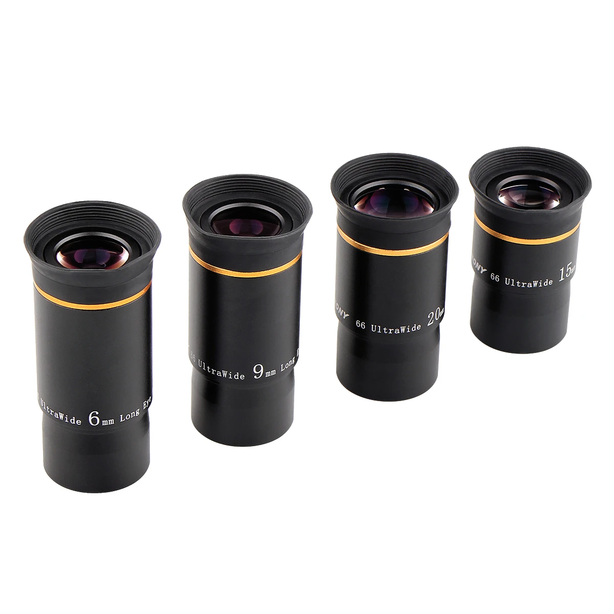 

SVBONY Astronomical Telescope Eyepiece 1.25inch 66 Degree UWA Eyepiece Set 6/9/15/20mm Fully Multi-coated Lens