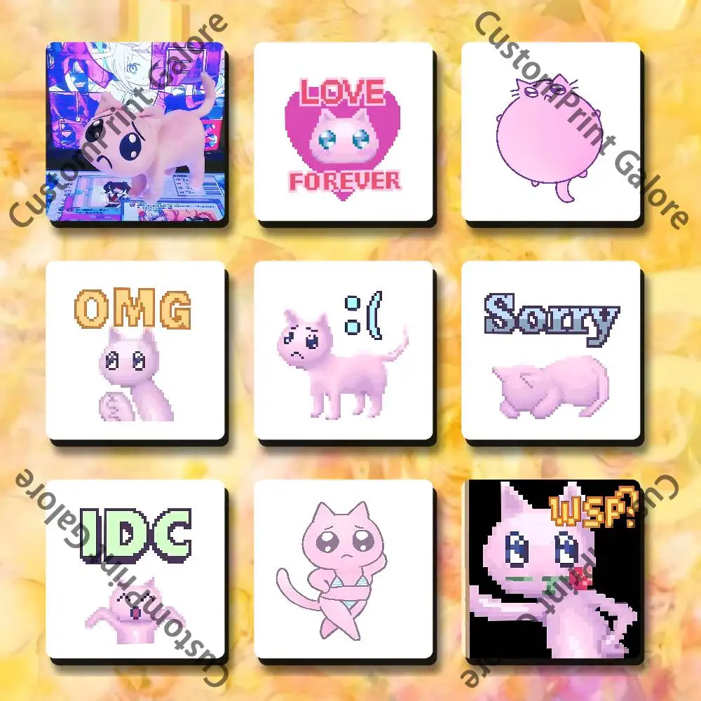 

P-chan Cat Game Needy Streamer Soft Magnetic Refrigerator Magnets Personality Decorations Creative Gifts