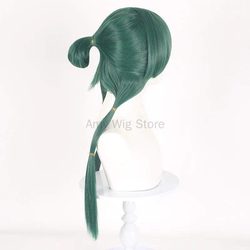 Parrucca Cosplay Anime capelli lunghi verde scuro per ragazze costumi da donna Costume di Halloween per ragazze Cos Party Christmas Halloween Daily