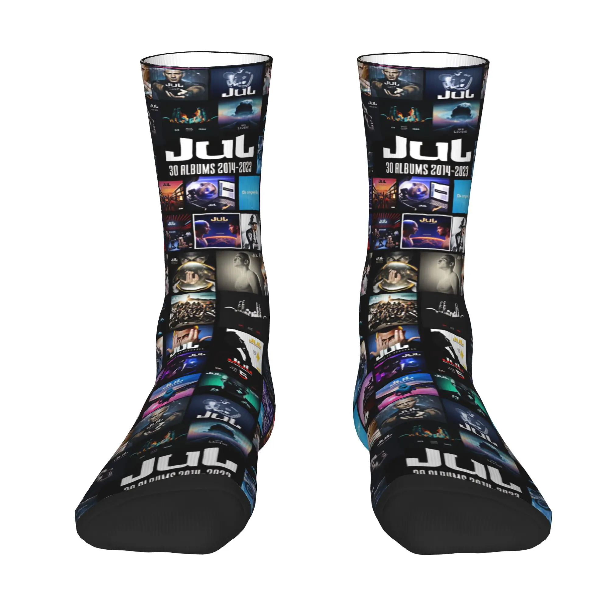 Rapper J-JuL French Popular Singer Mens Crew Socks Unisex Cute  Spring Summer Autumn Winter Dress Socks