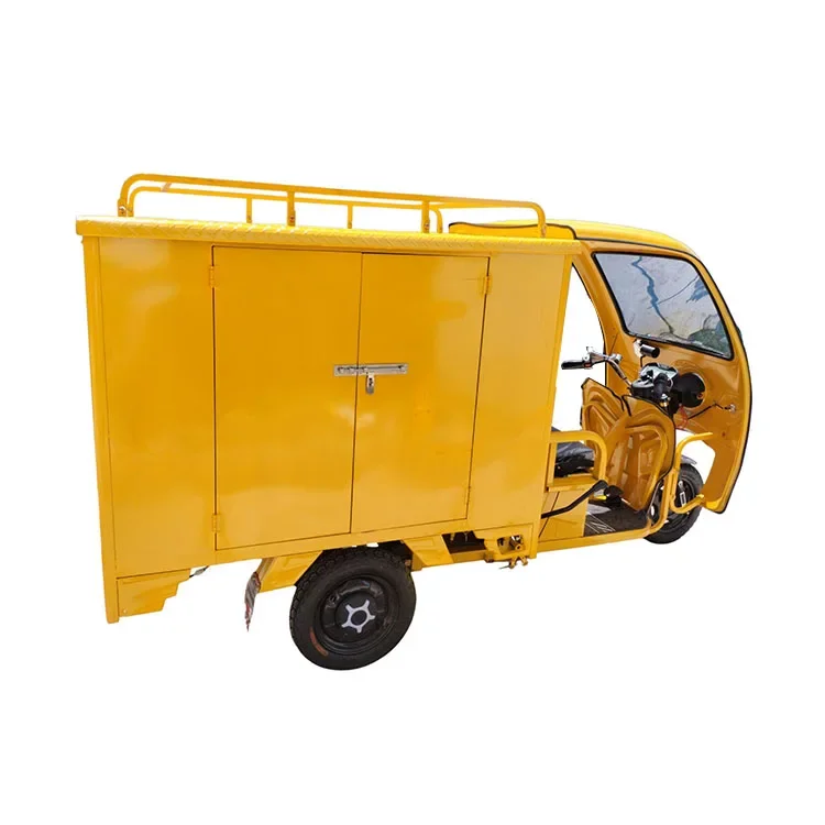 Closed compartment electric tricycle 3 wheel delivery car for cargo electric trike