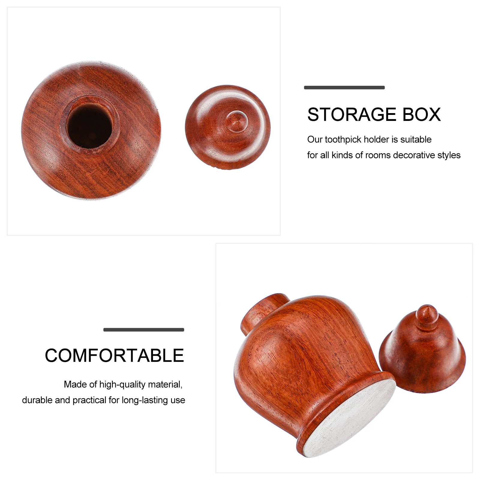 

Wood Toothpick Holder Natural Decorative Storage Box Suitable for Wedding Party Family Gathering Toothpick Organizer