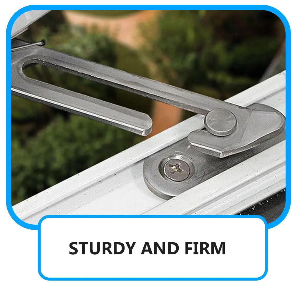 6Pcs Stainless Steel Window Opening Restrictor Casement Safety Lock Limit Control Device for Fall Prevention Home Office