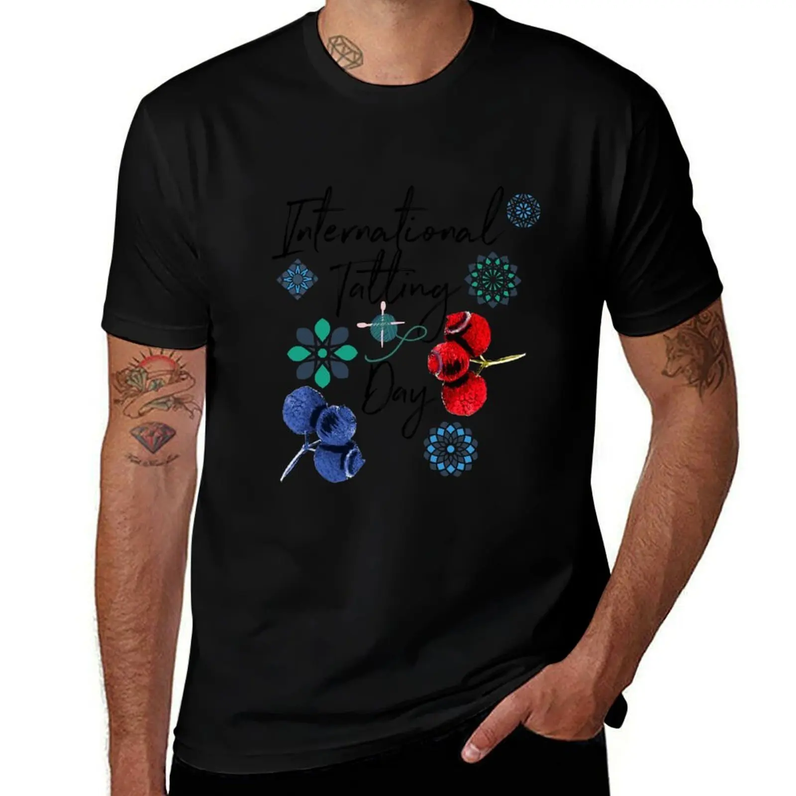 Internation Tatting Day Design T-Shirt Work Short Sleeve Cotton Top T-Shirt