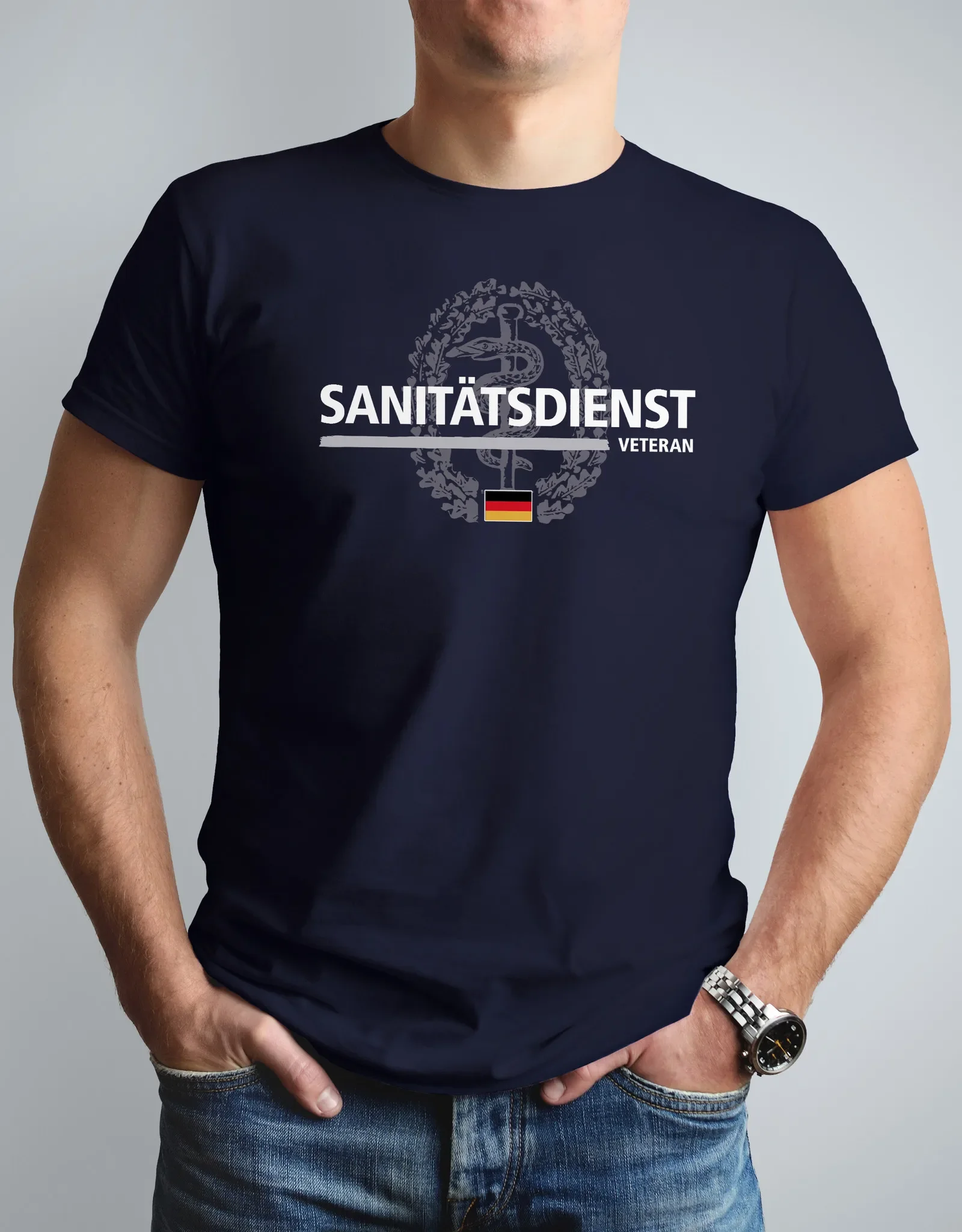 Sanitätsdienst. Bundeswehr Medical Officer Medic Veteran T-Shirt 100% Cotton O-Neck Short Sleeve Casual Mens T-shirt Size S-3XL