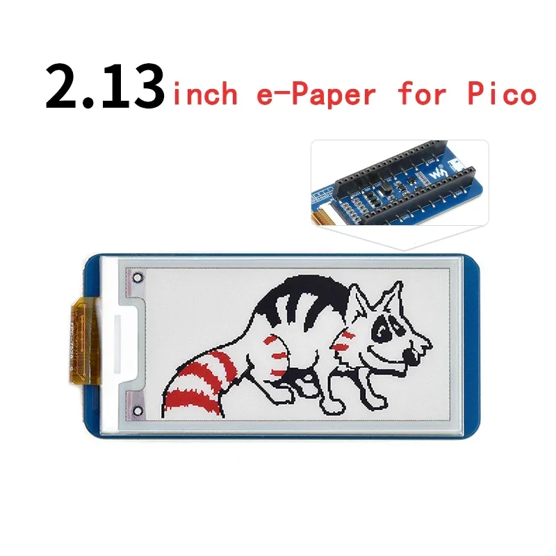 

2.13inch 3-Color E-ink Expansion Board E-Paper Display Screen Module Shield HAT Kit for RPI Raspberry Pi PICO H WH RP2040