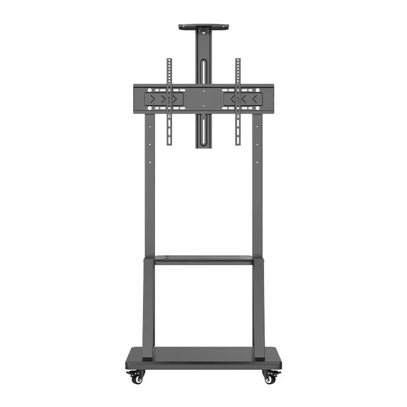 Floor-to-ceiling cart bracket Vertical LCD TV hanger with wheels