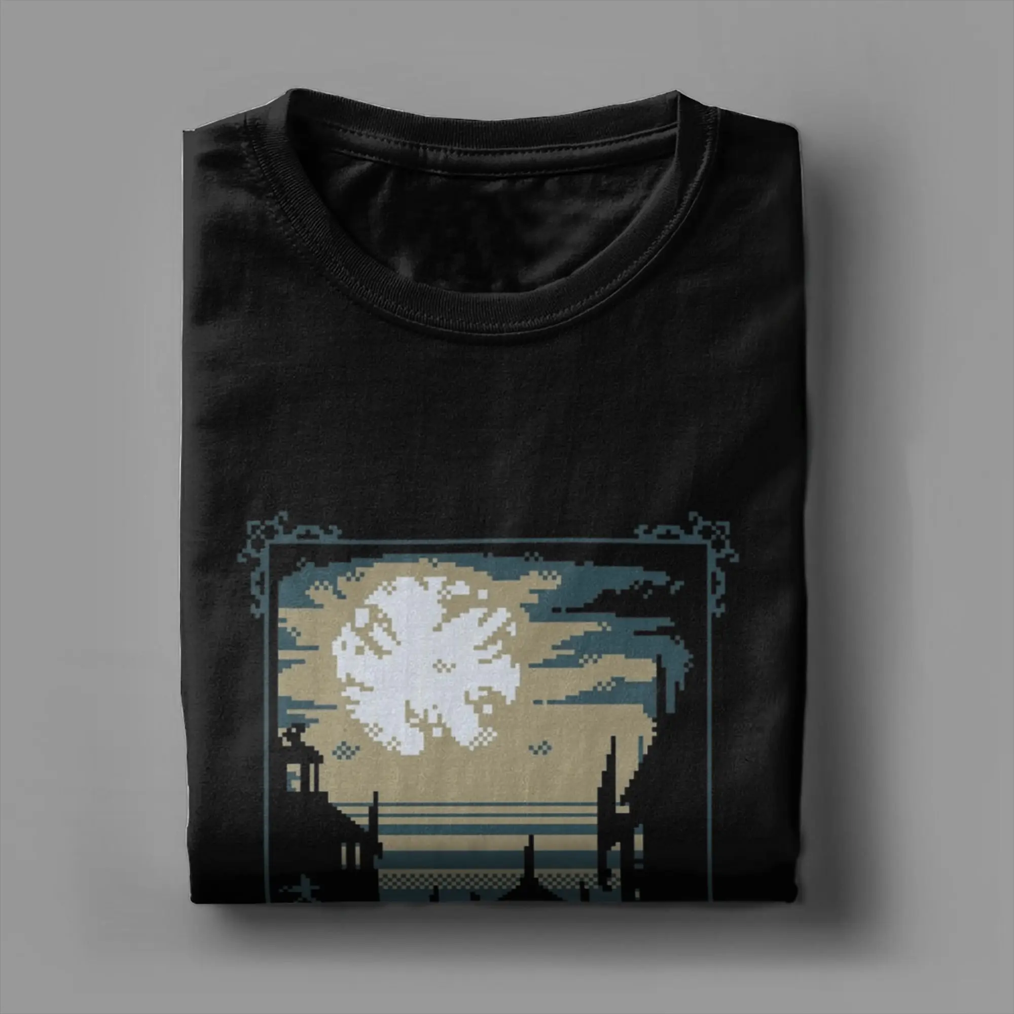 

Хлопковая футболка Bloodborne PixelFrame для взрослых, летние винтажные футболки с круглым вырезом, хипстерские футболки, одежда больших размеров, дропшиппинг