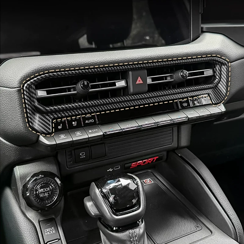 For Toyota Prado LC250 2024-2026 Air Vent Trim Cover Center Console AC Outlet Decoration Frame