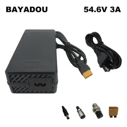 48V 54.6V 3A Lithium Battery Charger For 13S 48 Volt 48V3A Li ion Charger GX16 XT60 XLRM Connector