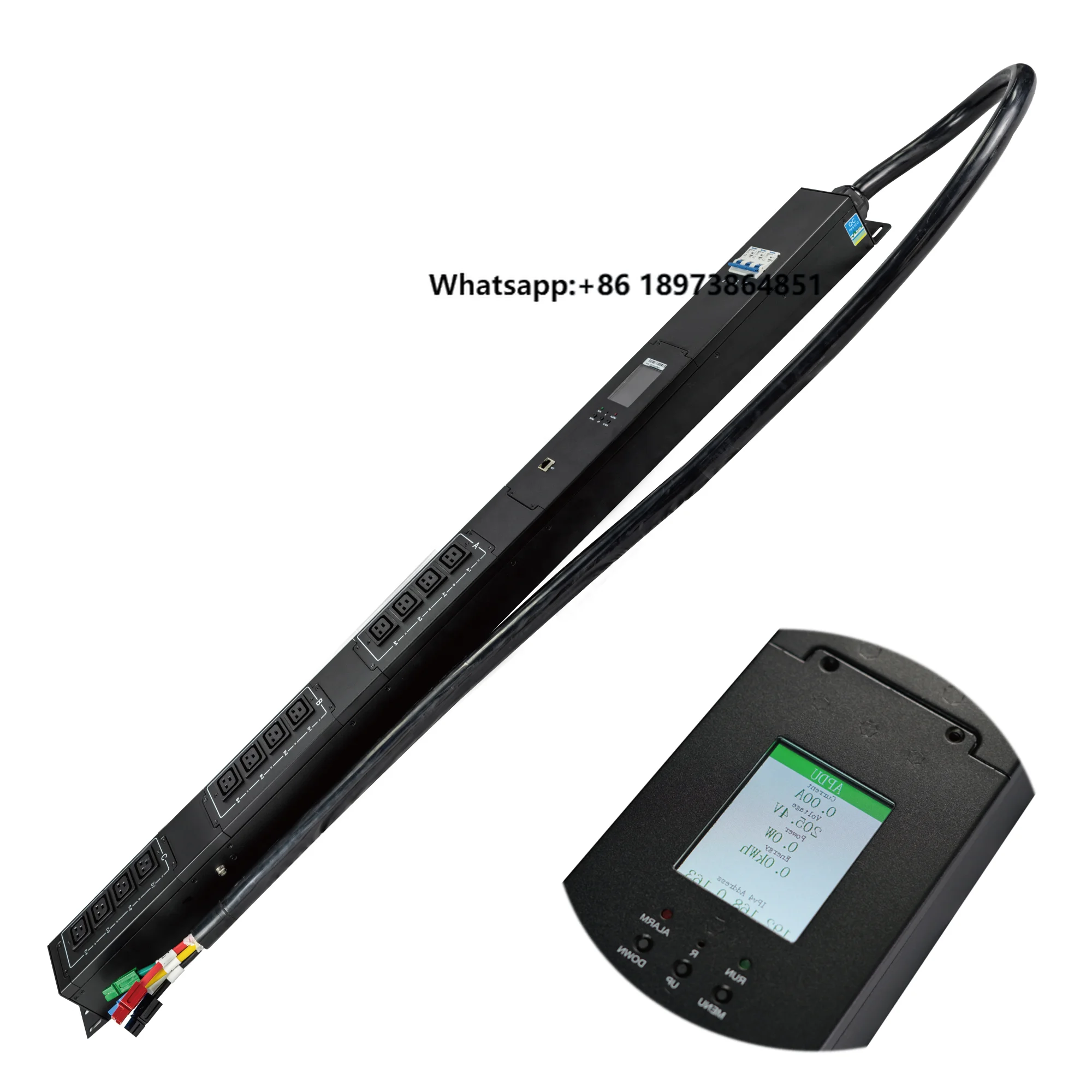 

3 Phase PDU 415V 80A 12way IEC C19 Sockets and Monitoring Remote Control and Power Cord Smart Remote Control Pdu