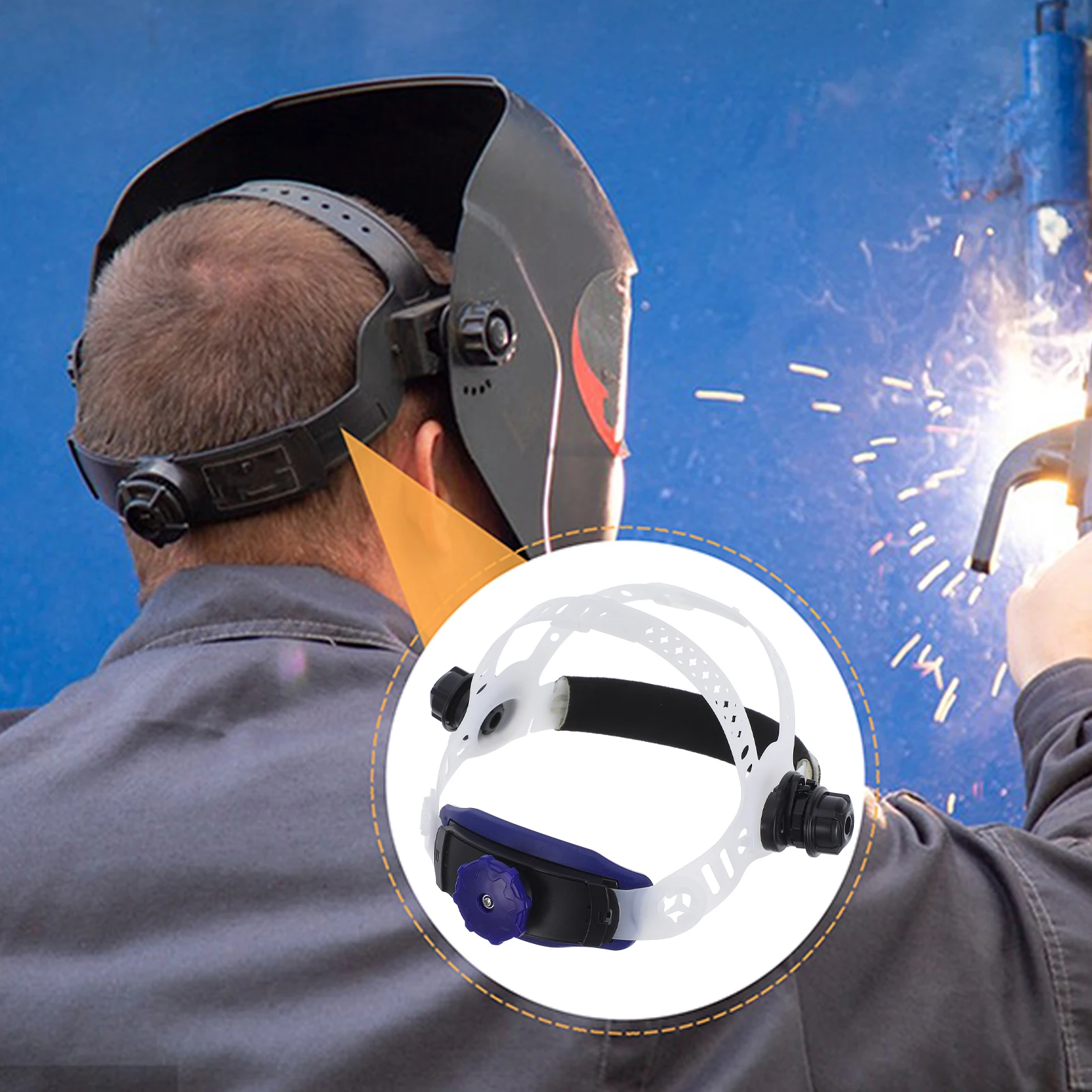 Schweißen, verstellbare Kopfbedeckung, schweißabsorbierend, langlebiger Schutz für Funken, Schmutz, individuelle Passform, Schweißkappe mit langer Verwendung