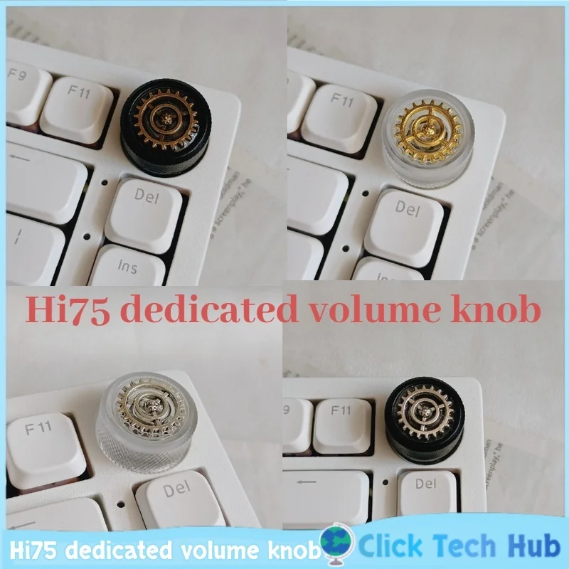 Hi75 Dedicated Volume Knob Gear Retro Personalized Transparent Three-Dimensional Customized Mechanical Keyboard Knob Keycaps