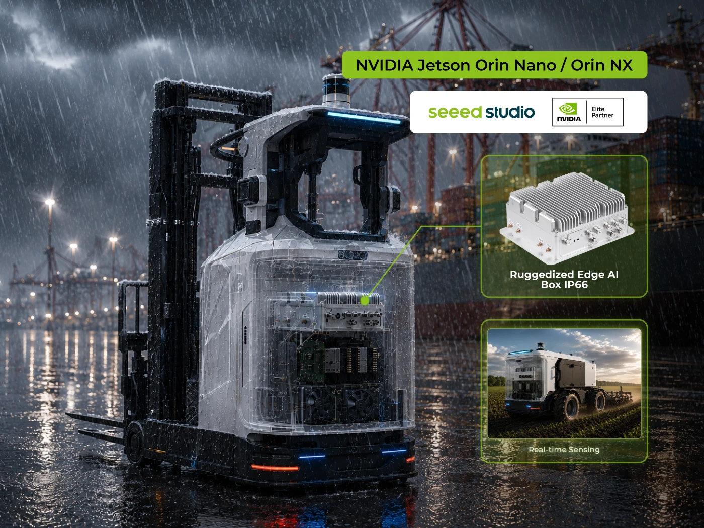 reComputer Rugged J4012 - Ruggedized IP66 Edge AI Computer with NVIDIA® Jetson Orin™ 16GB