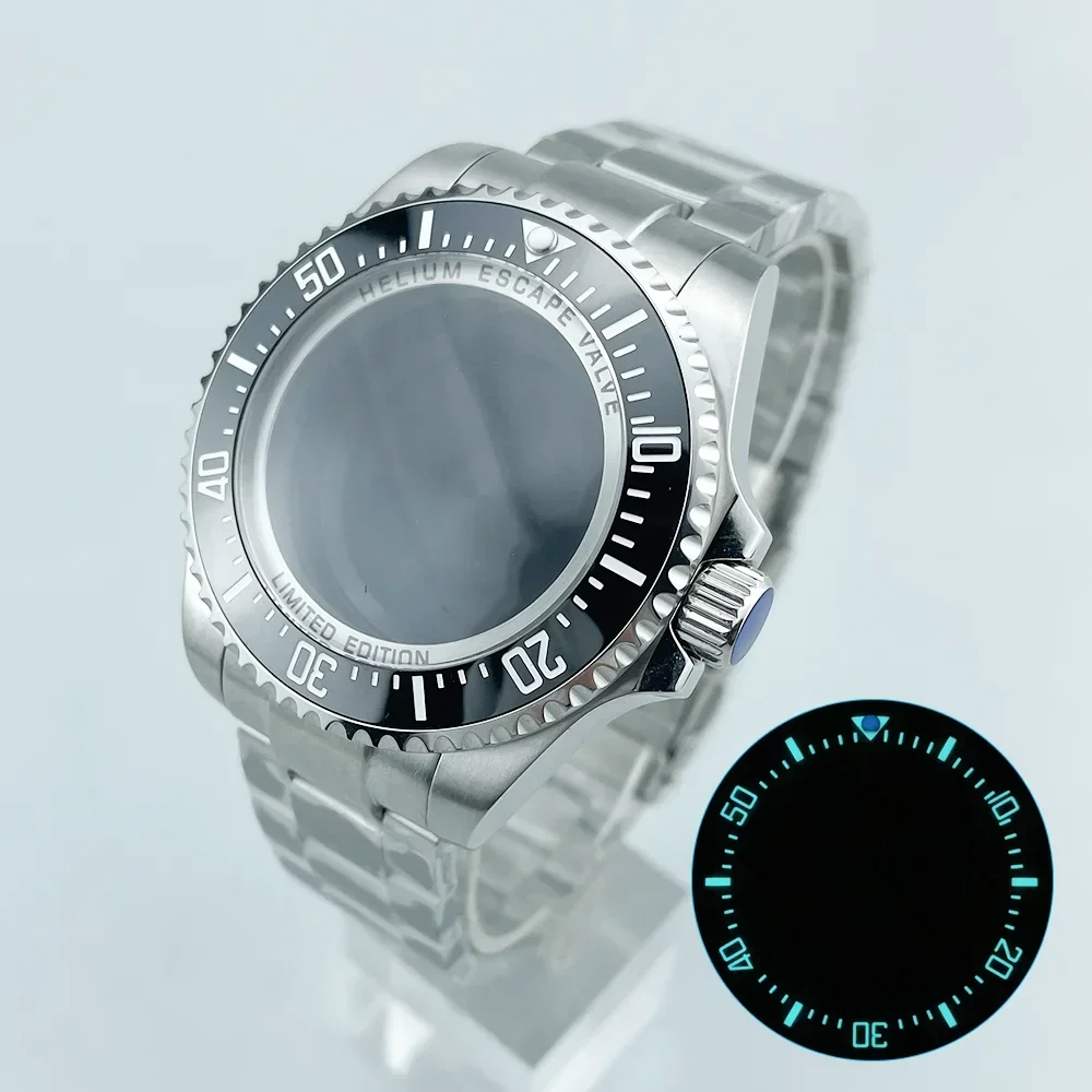 43.5mm 500m 50Bar WR DEEP SEA Homage Big Watch Case for ETA2824 NH35A Movement with BGW9 Lume Bezel Insert