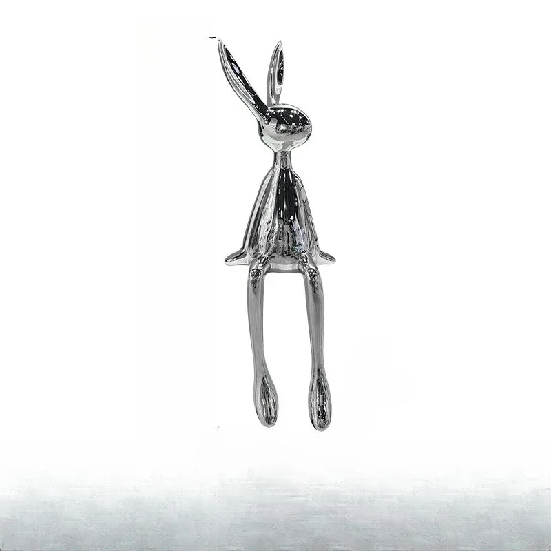 

Internet celebrity sitting, rabbit, ornaments, electroplating, living room, TV cabinet, wine cabinet, porch