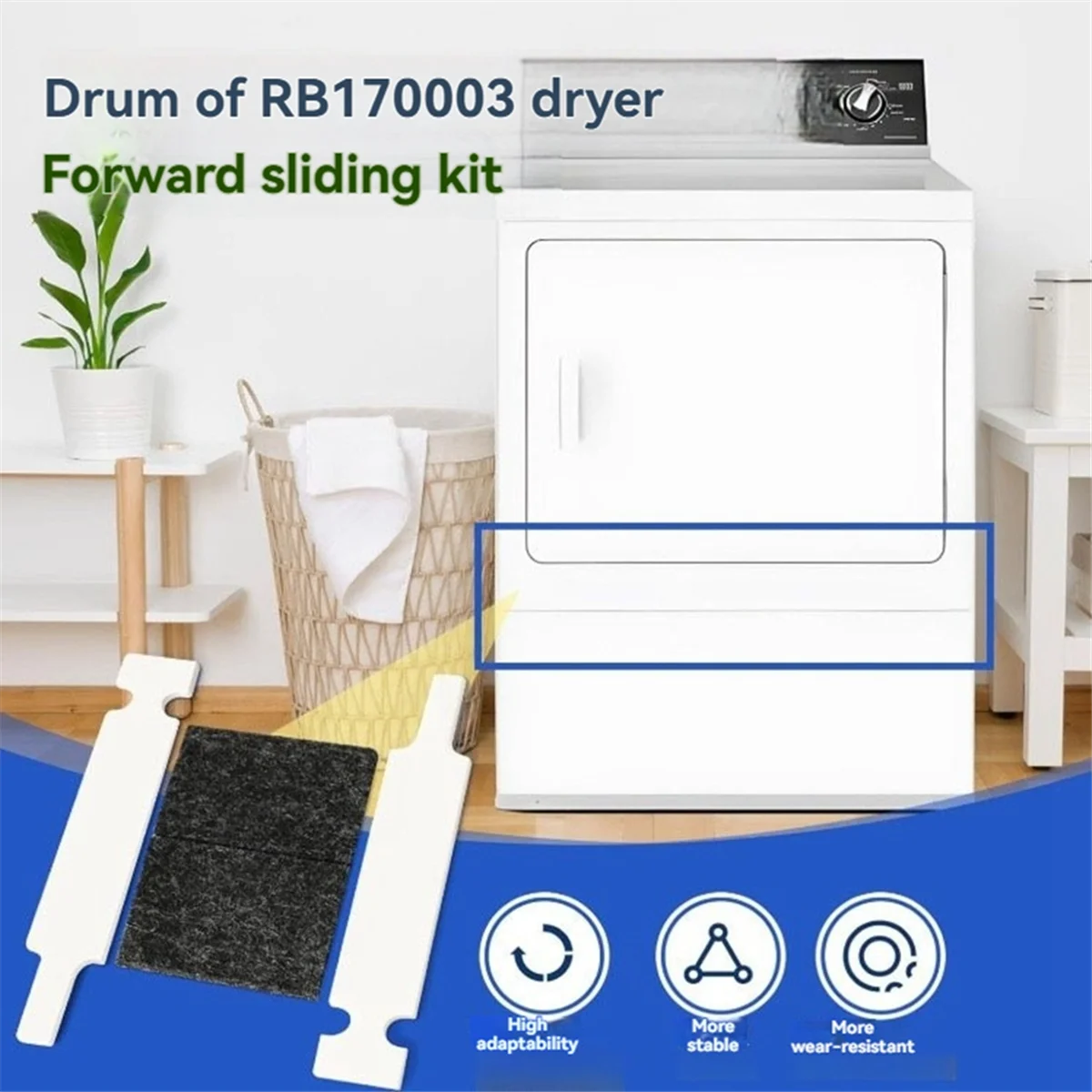 

SSR RB1700013 Dryer Roller Front Slider Kit for 1992 and Updated SM ADE30RGS171TW01 FGS17AWF LES17AWF LGH37A