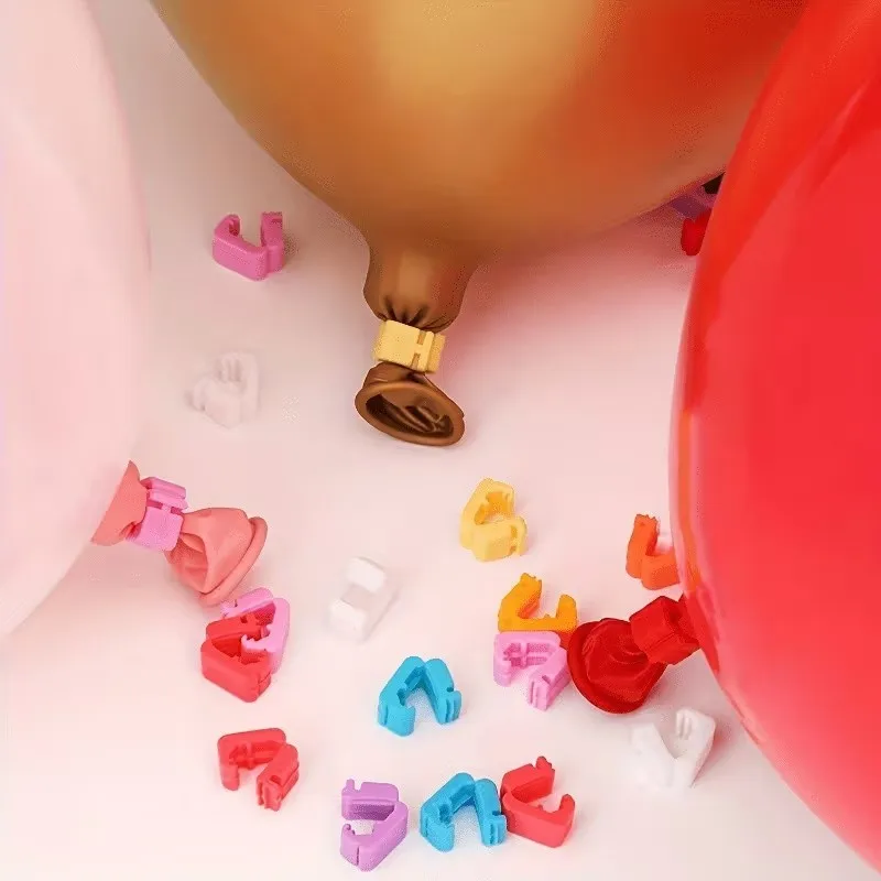 270 pinces à ballons, assortiment de couleurs aléatoires et réutilisables plusieurs fois, idéales pour la décoration d'événements de mariage