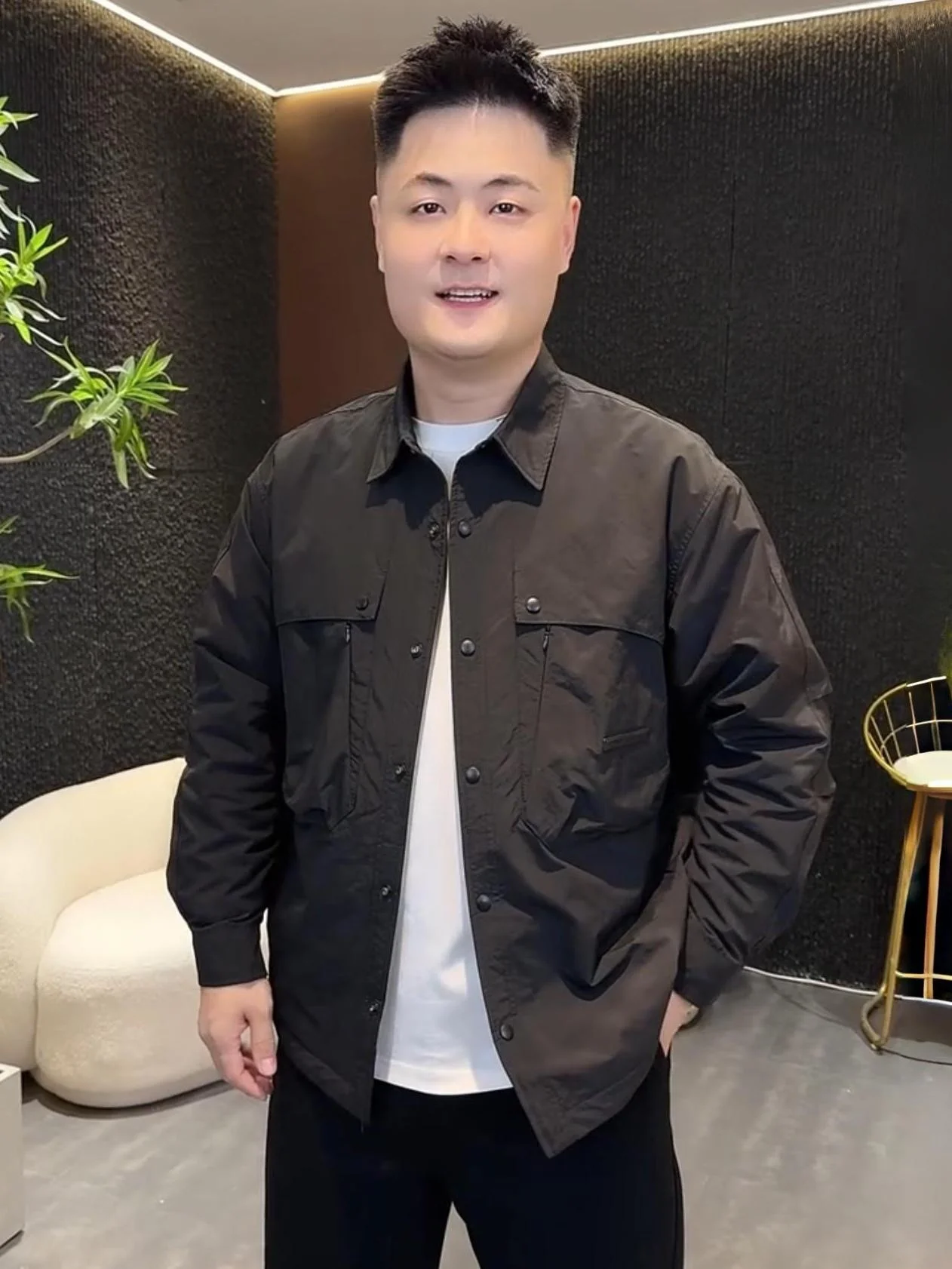 

Winter Thiened American Sle Workwear Jaet Men's Loose Fit Collar Stand up Cotton Coat Warmth Outerwear Coat