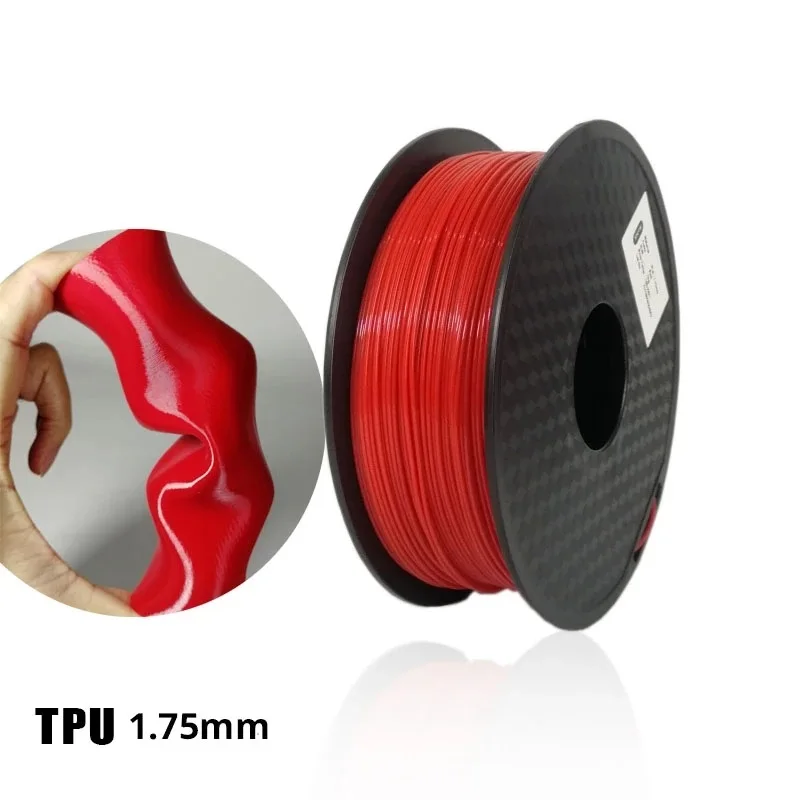 1.75mm pružné TPU 3D knihtisk nitka ne bublina netoxické sublimace 3D knihtiskař plastový materiál TPU nitka 0.5KG/0.25KG