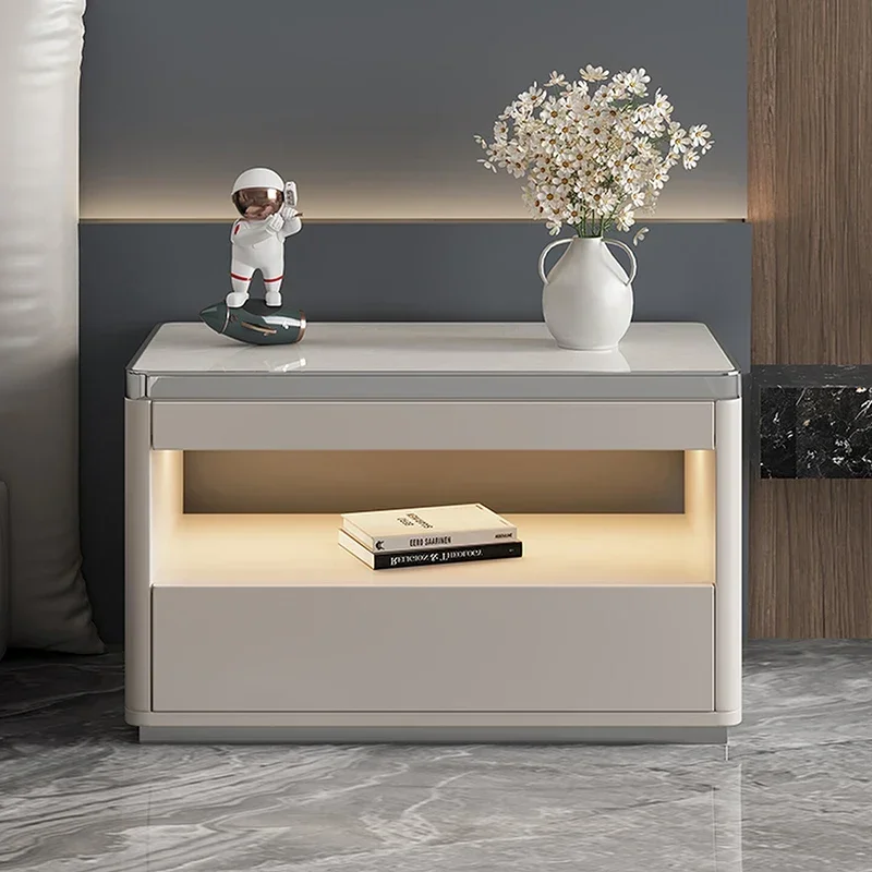 Reliable Fashionable Polished Bedside Table Adjustable Metal Spacious Distinctive Bedside Table Nachtkastje Bedroom Furniture